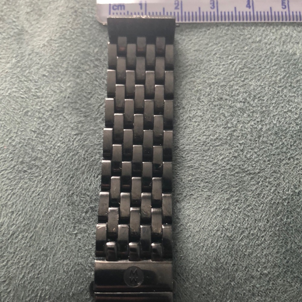 18mm Michele Black Deco Watch Band (5.5in)